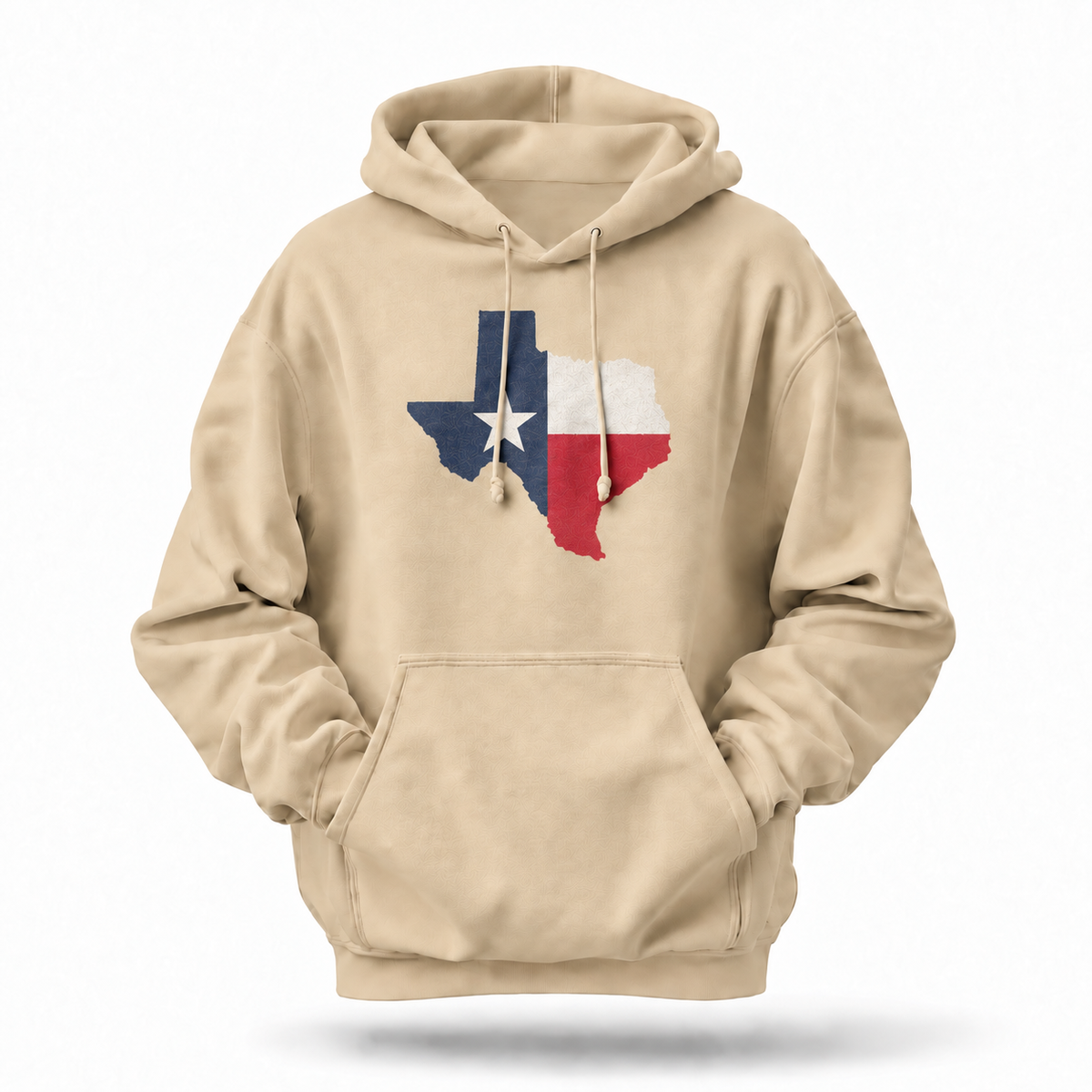 Texas State Map Lone Star Flag Hoodie