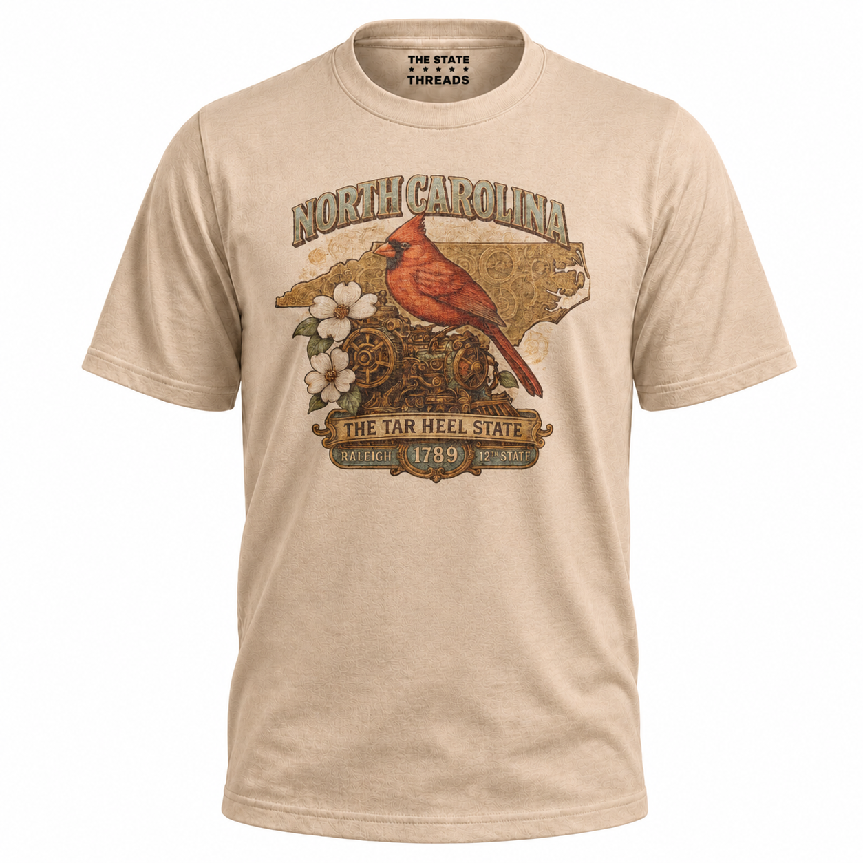 North Carolina Steampunk State Bird Flower Heritage Shirt