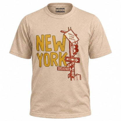 New York Broadway Street Signs Aesthetic Vintage Shirt