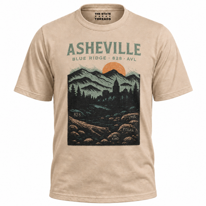 Asheville North Carolina Blue Ridge Mountains Vintage Shirt