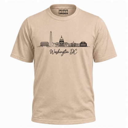 Washington DC Skyline Line Art Shirt