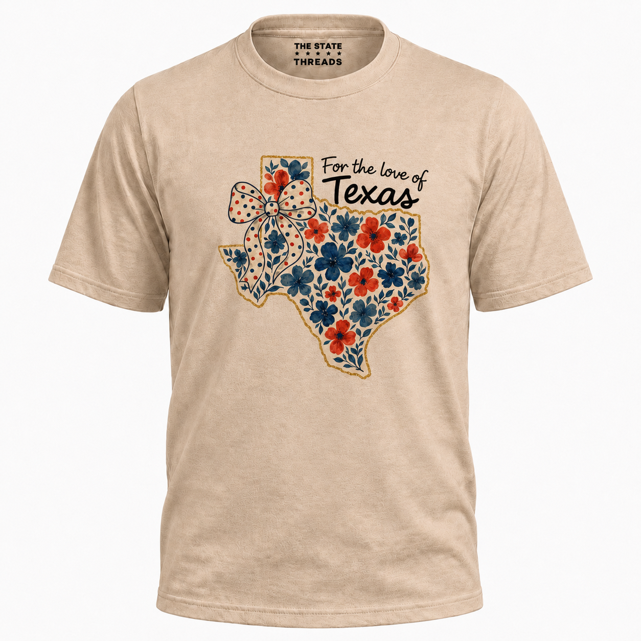Texas Floral Bow State Outline Shirt