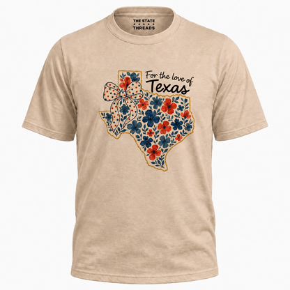 Texas Floral Bow State Outline Shirt