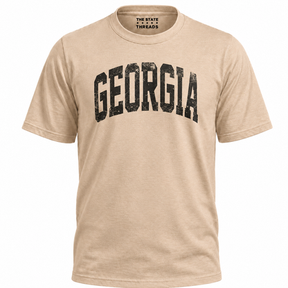 Georgia Bold Distressed Varsity State Pride Shirt