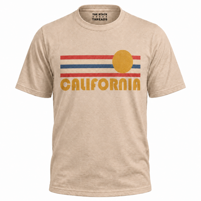 California Retro Sunset Stripe Shirt