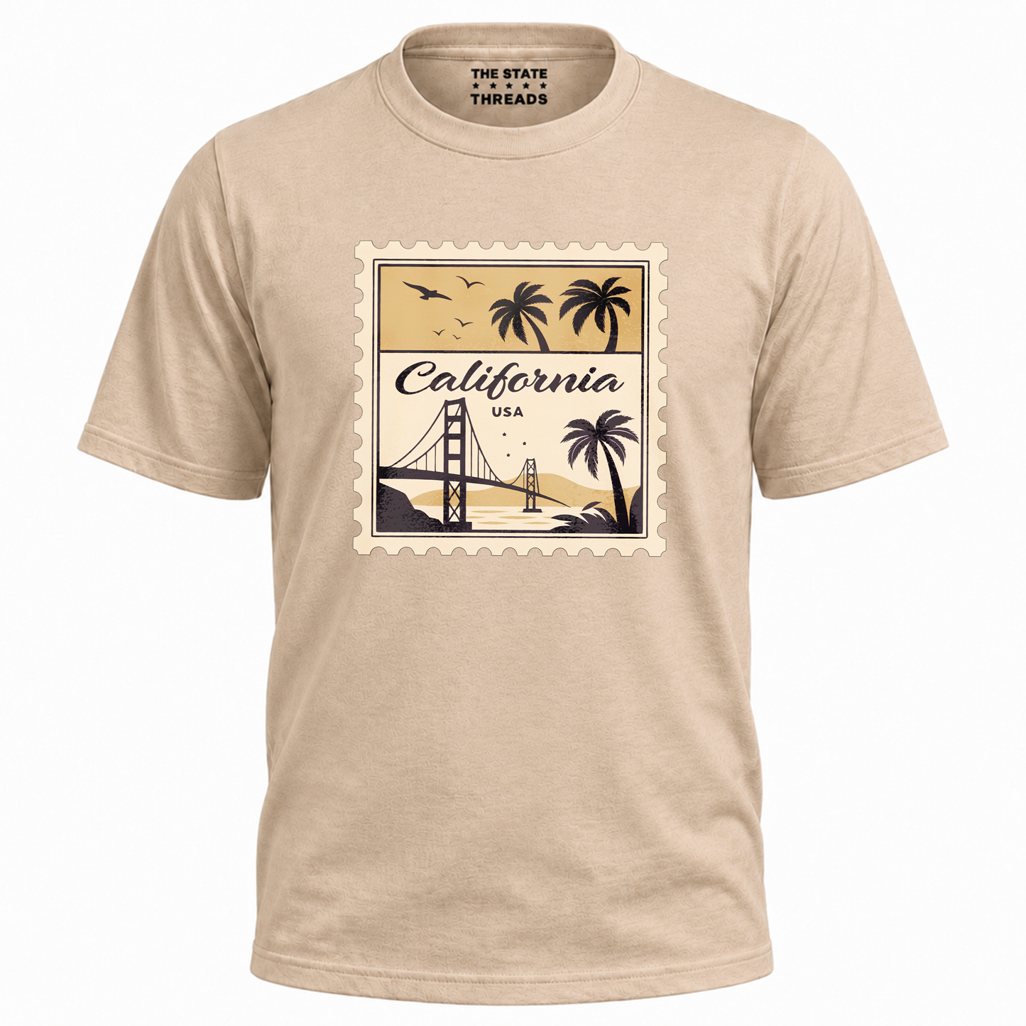 California Golden Gate Bridge Postage Stamp Retro Shirt