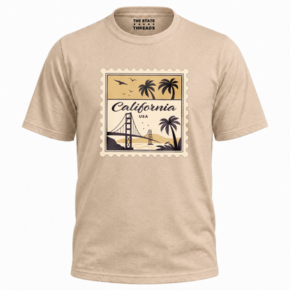 California Golden Gate Bridge Postage Stamp Retro Shirt