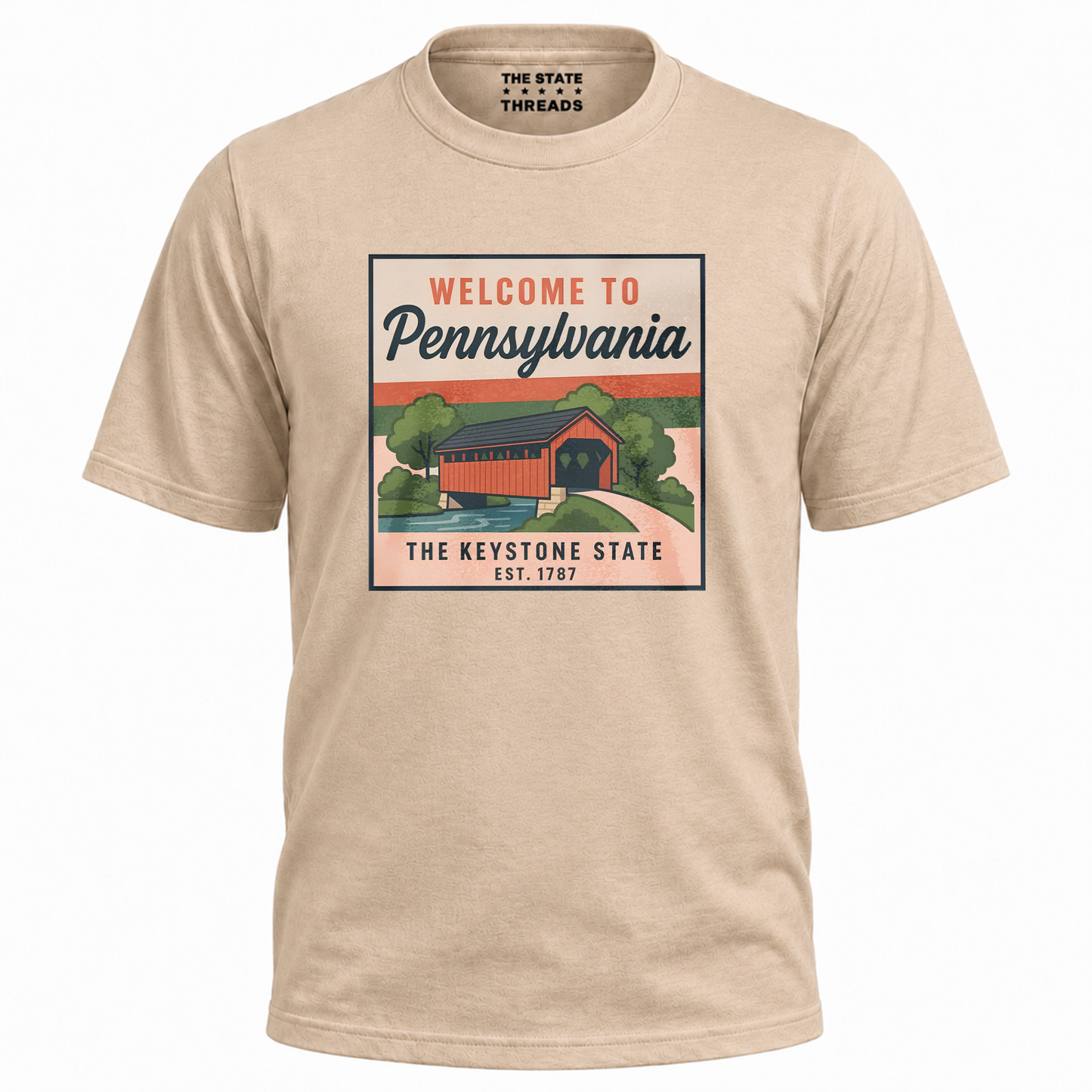 Pennsylvania Covered Bridge Scenic Vintage State Shirt