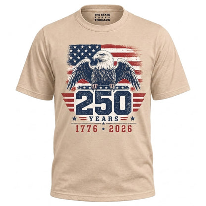 America 250 Years Eagle Flag Military Heritage Shirt