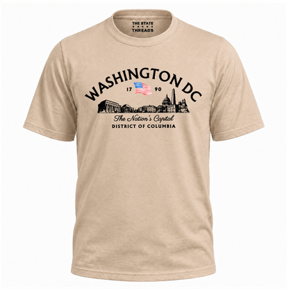 Washington DC Skyline American Flag Heritage Shirt