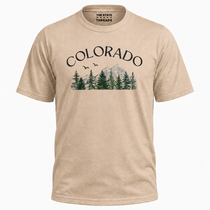 Colorado Mountain Pine Watercolor Shirt