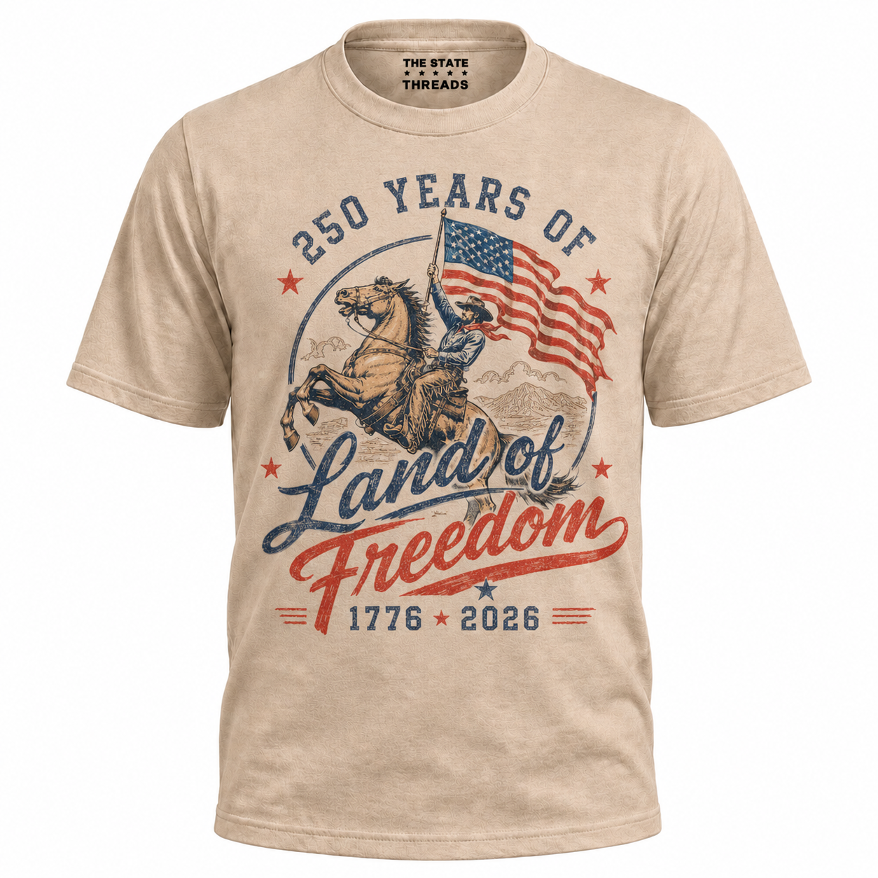 America 250 Years Land of Freedom Cowboy Shirt