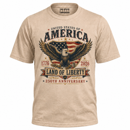 America Eagle Land of Liberty 250th Anniversary Shirt