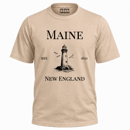 Maine New England Coastal Lighthouse Heritage Shirt