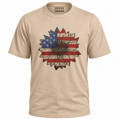 Sunflower USA Flag Vintage Shirt