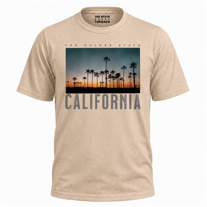 California Sunset Palm Trees Retro Streetwear Shirt