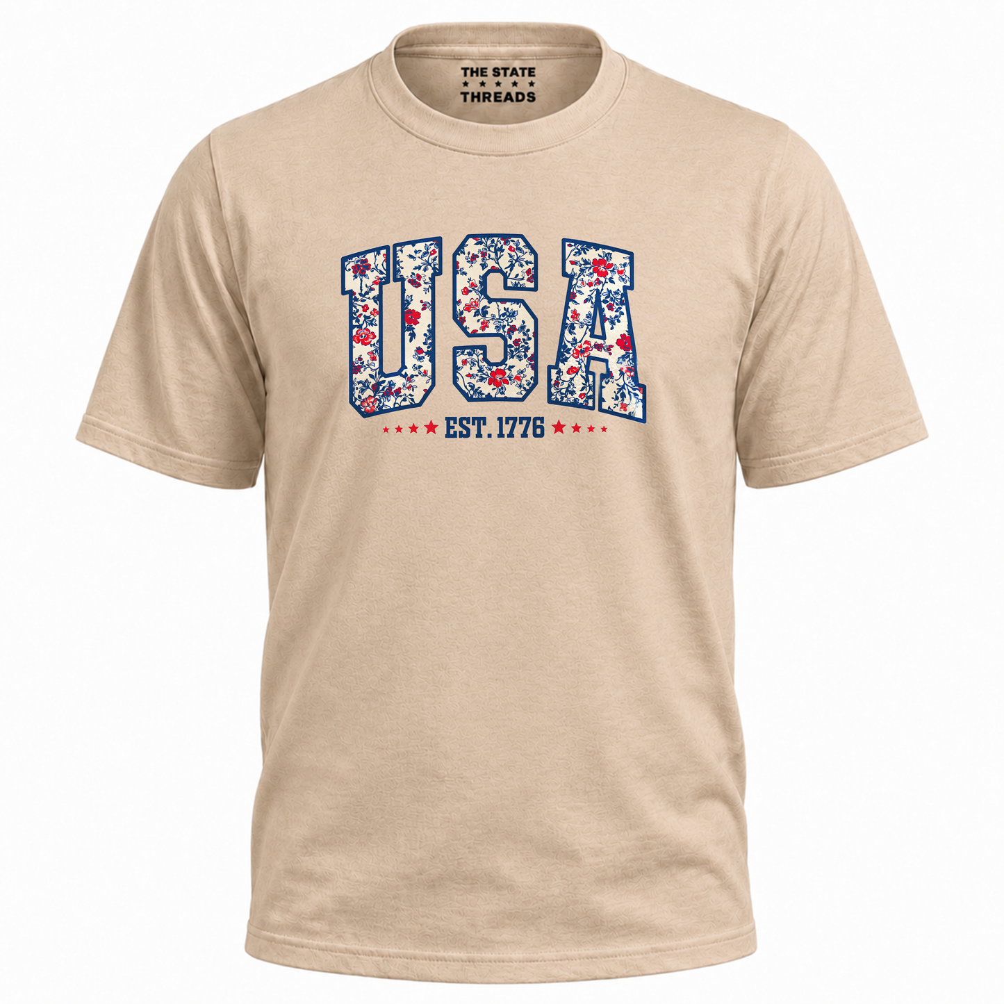 America Floral USA Est 1776 Patriotic Shirt