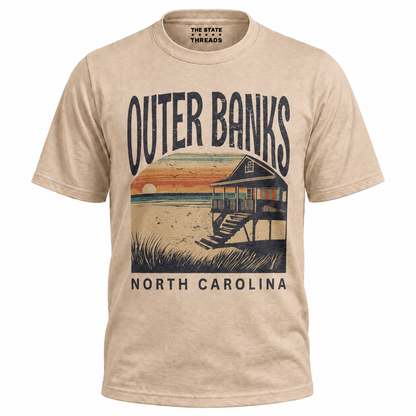 Retro Outer Banks North Carolina Beach Shirt