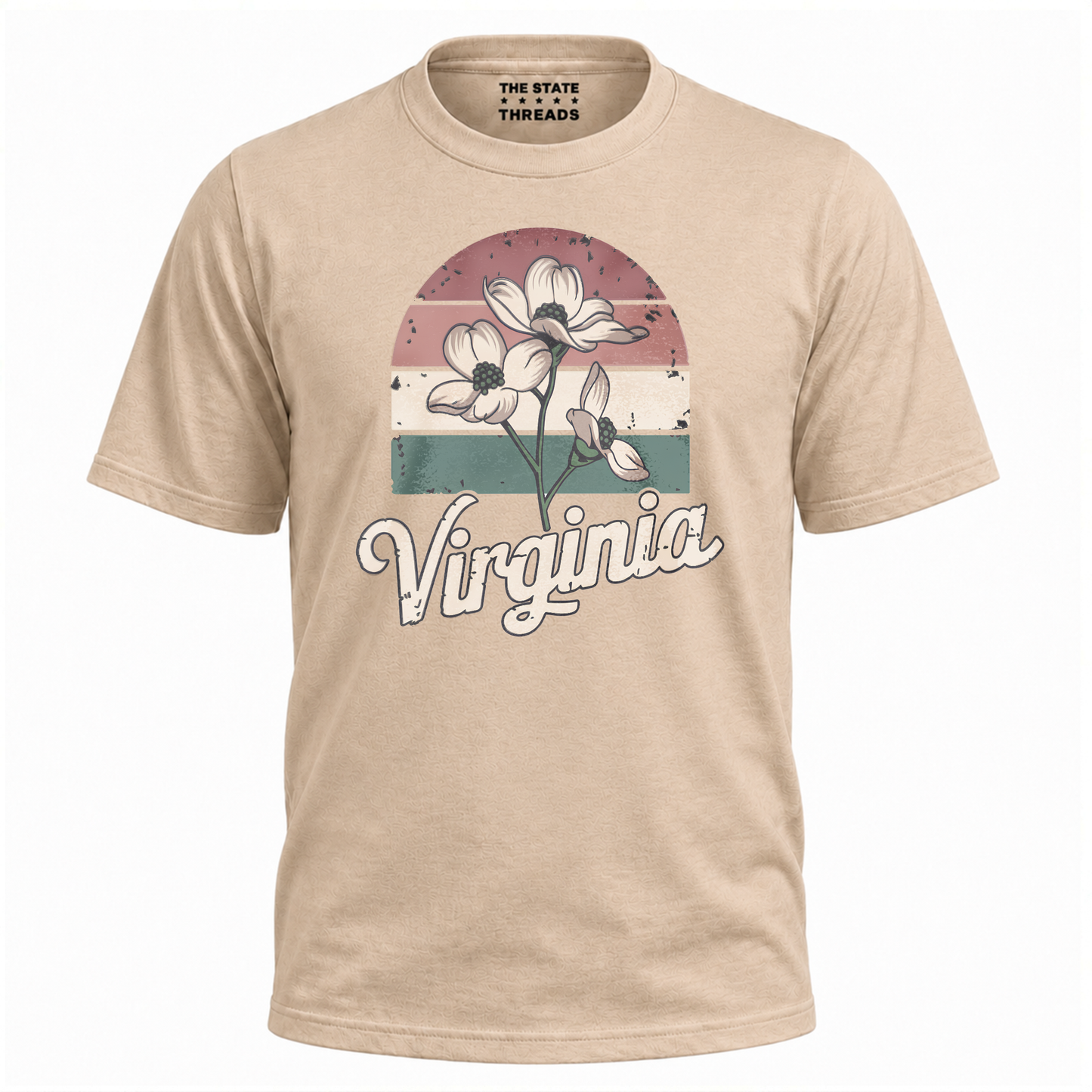 Virginia Dogwood Flower Retro State Pride Shirt