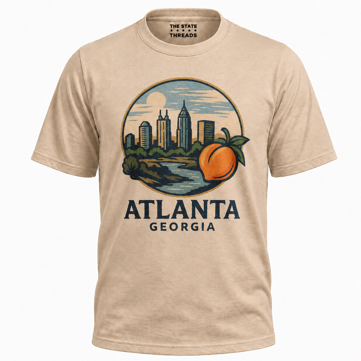 Atlanta Georgia Vintage Skyline Peach Southern Retro Shirt