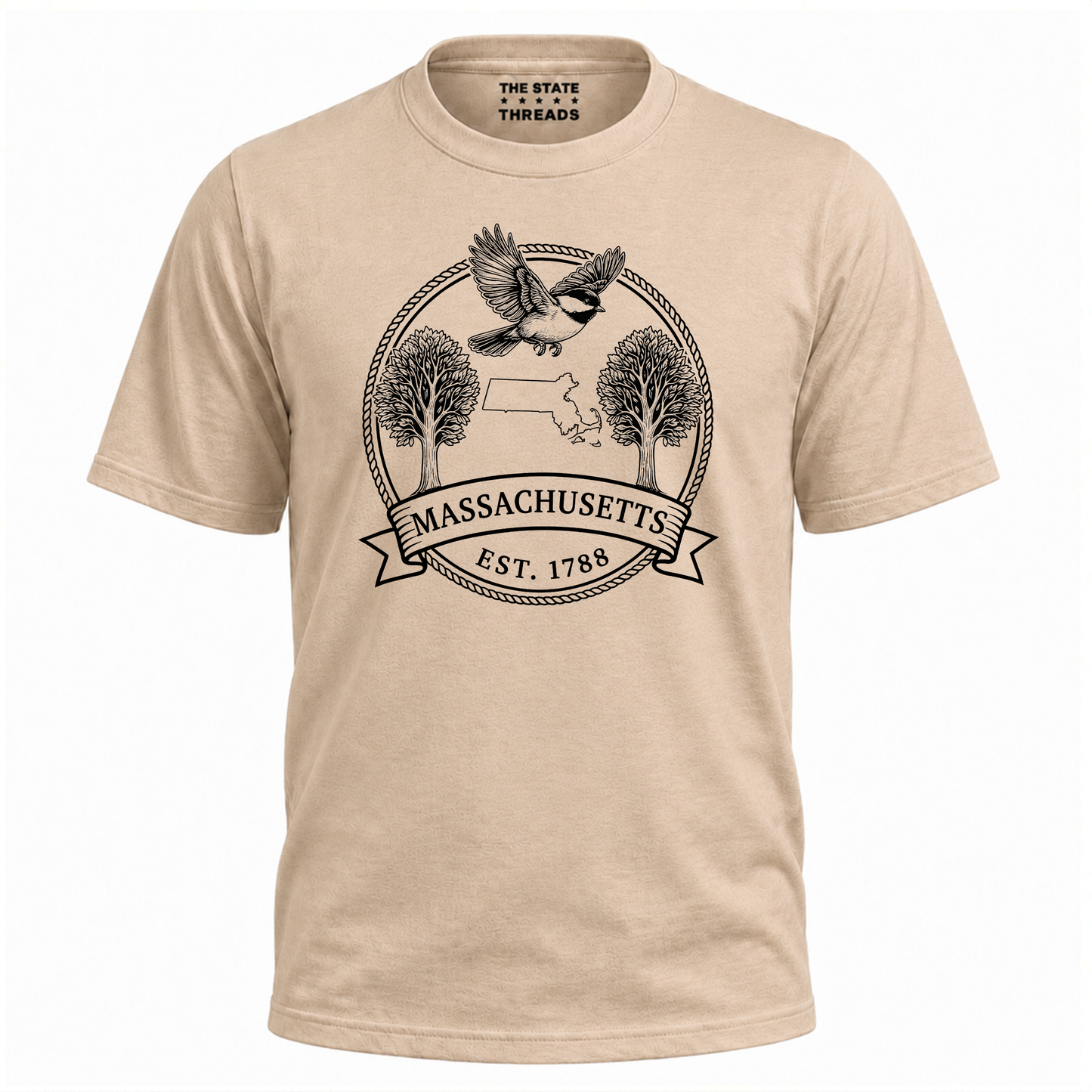 Massachusetts Black-capped Chickadee State Pride Shirt