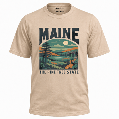 Maine Pine Tree State Vintage Nature Shirt
