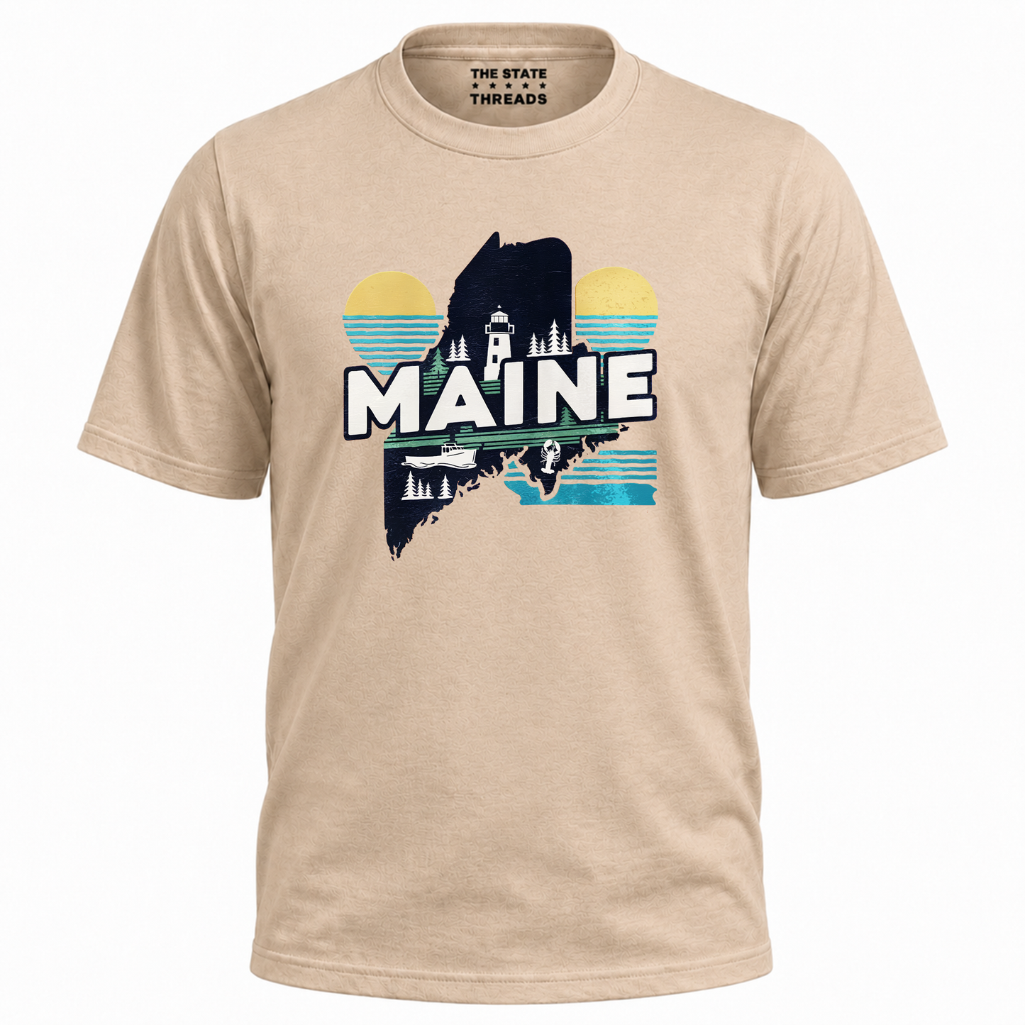Maine Lighthouse Coastal Vintage State Pride Shirt