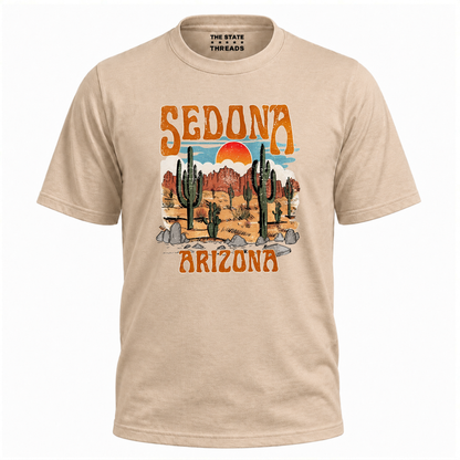 Arizona Sedona Desert Retro Sunset Cactus Pride Shirt