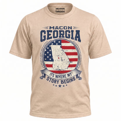 Product Name: Macon Georgia Story Begins Vintage Shirt