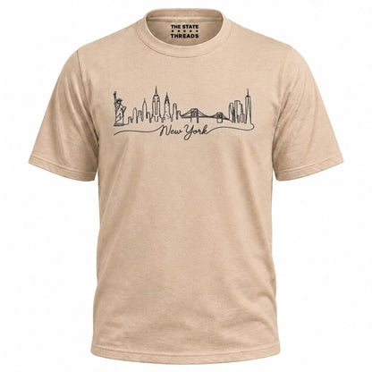 New York Skyline Minimalist Line Art Shirt