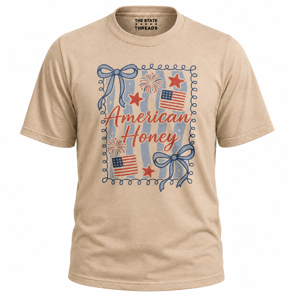 American Honey Flag Bows Patriotic Shirt