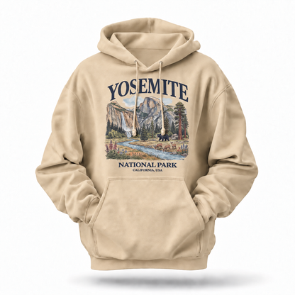 Yosemite National Park California Half Dome Vintage Hoodie