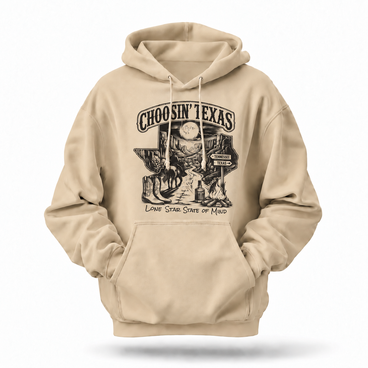 Choosin' Texas Lone Star State Of Mind Cowboy Hoodie