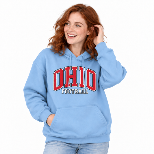 Ohio Football Varsity Arch Distressed Game Day Hoodie