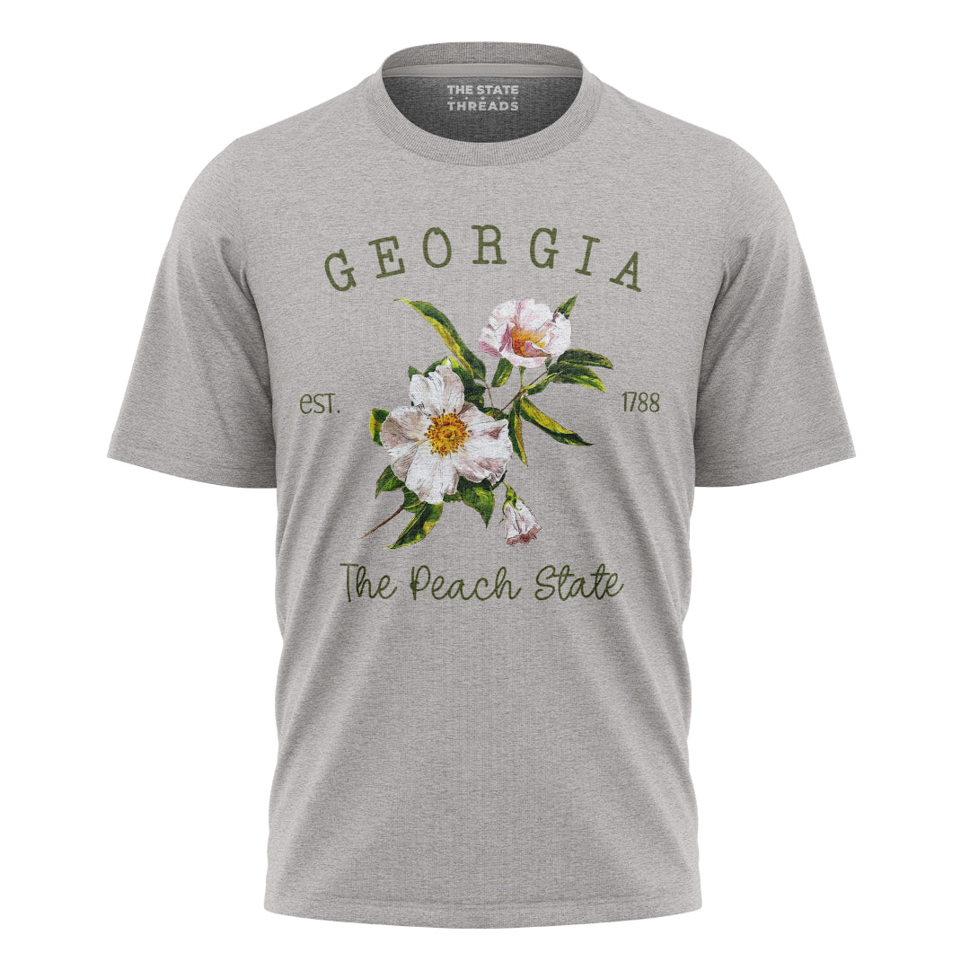 Georgia Cherokee Rose Peach State Botanical Vintage Shirt