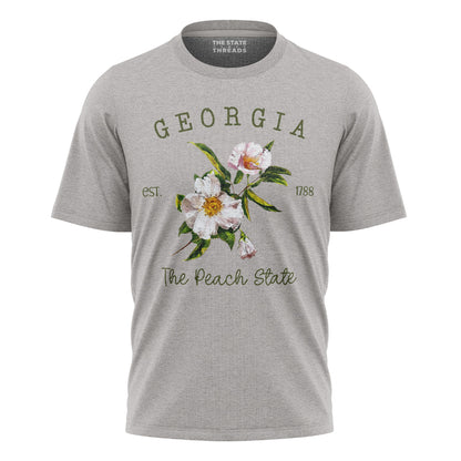 Georgia Cherokee Rose Peach State Botanical Vintage Shirt