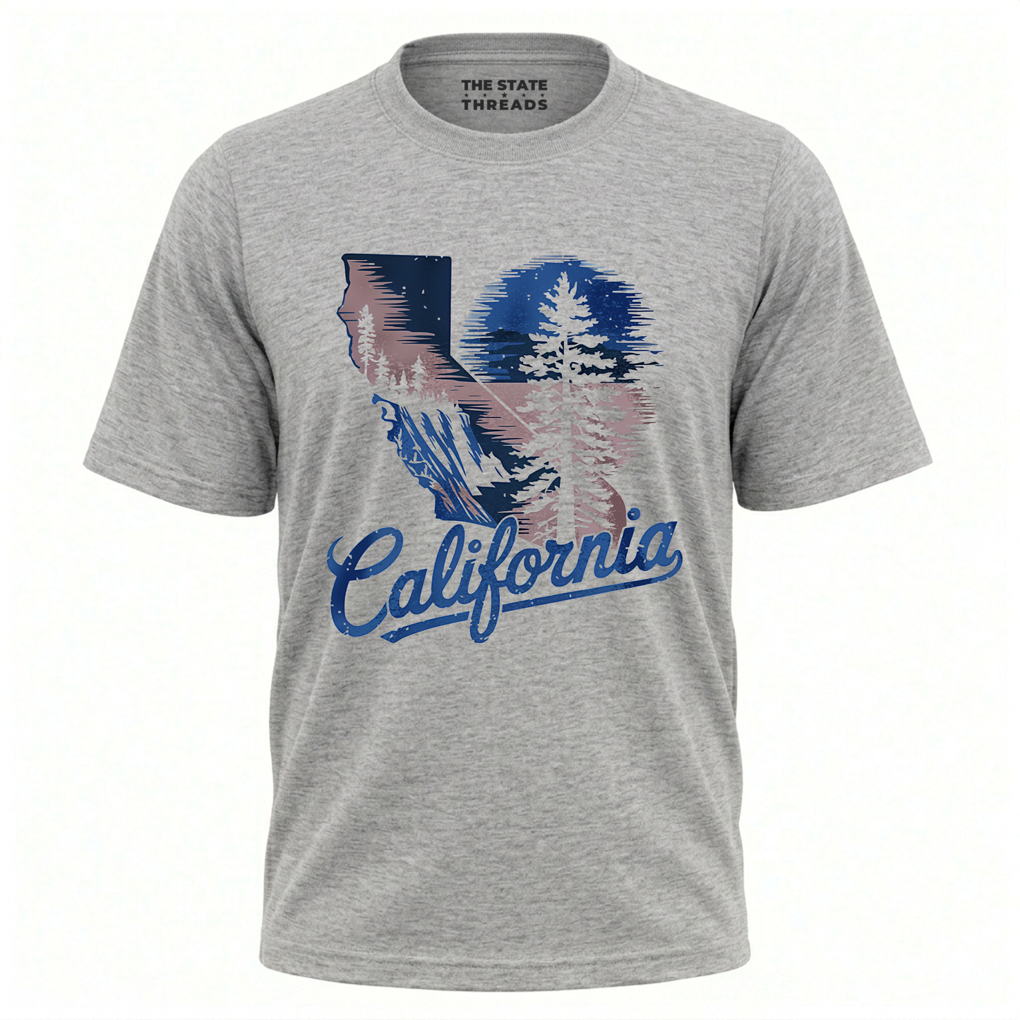 California State Map Retro Sunset Coastal Nature Shirt