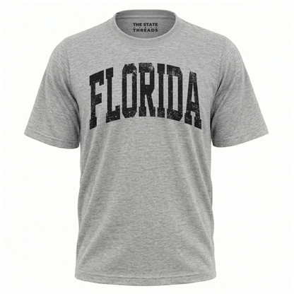 Florida Sunshine State Retro Distressed Varsity Shirt