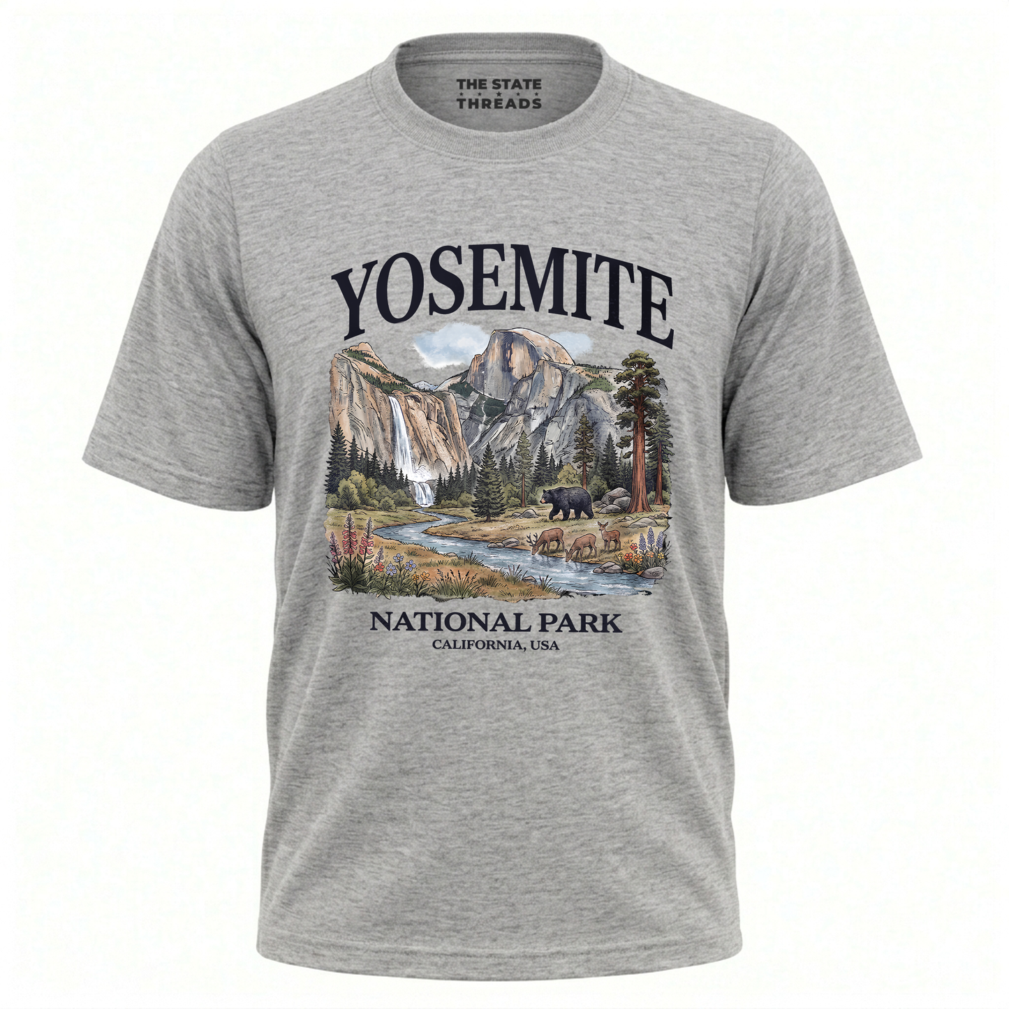 Yosemite National Park California Vintage Wildlife Bear Shirt