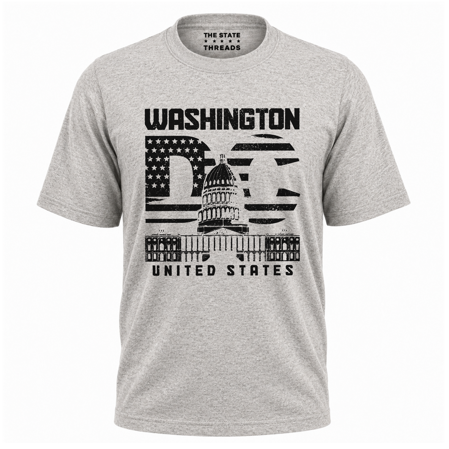 Washington DC Capitol Distressed Flag Shirt