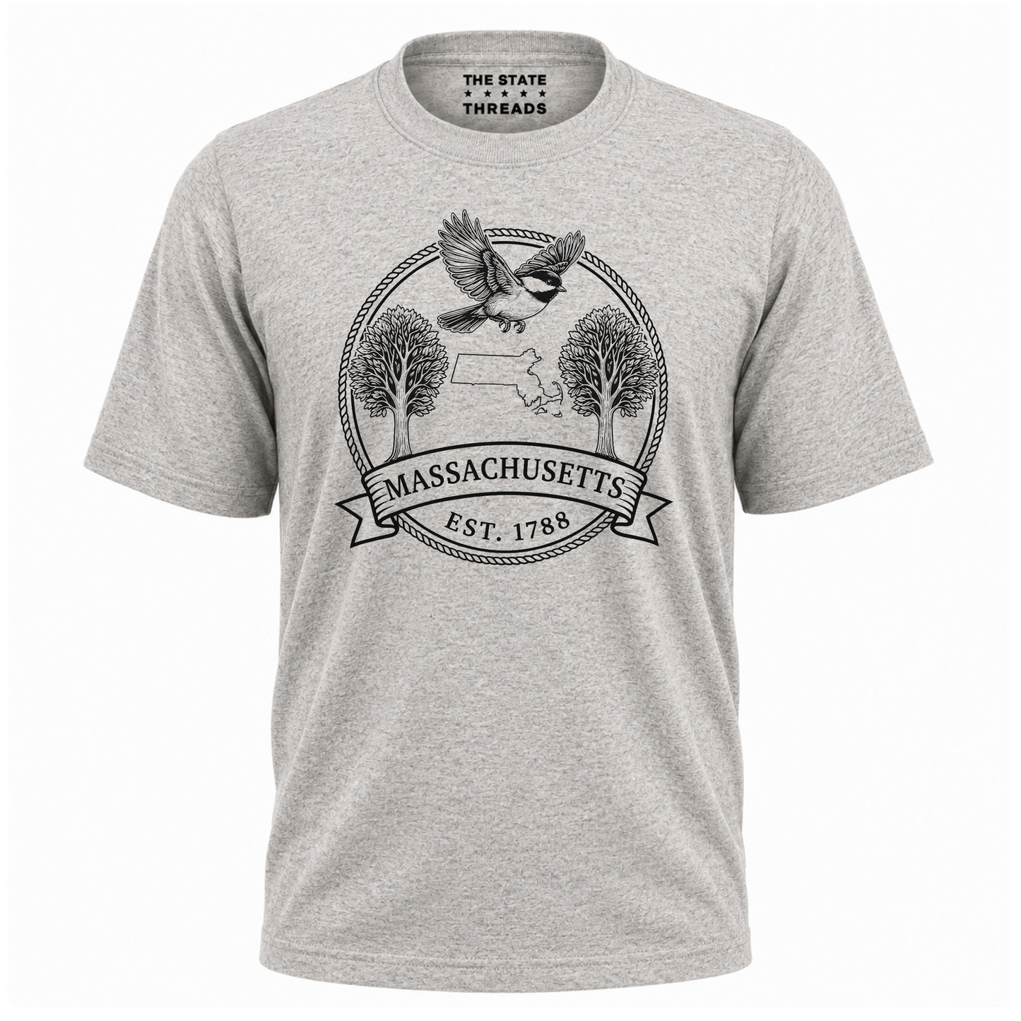 Massachusetts Black-capped Chickadee State Pride Shirt