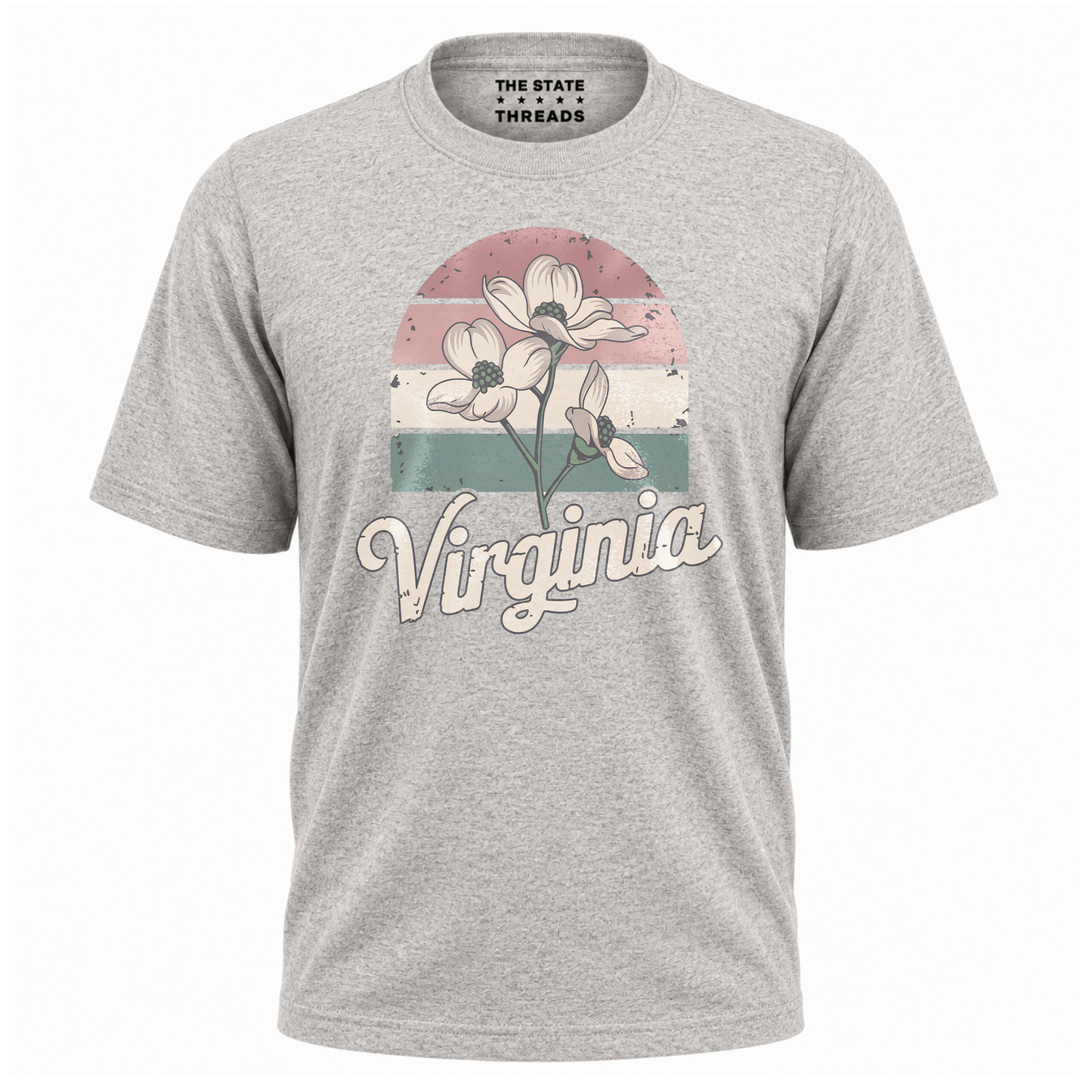 Virginia Dogwood Flower Retro State Pride Shirt