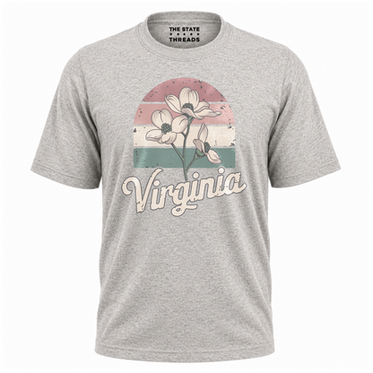 Virginia Dogwood Flower Retro State Pride Shirt