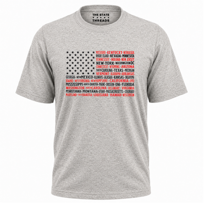 America 50 States Flag Retro Patriotic Shirt