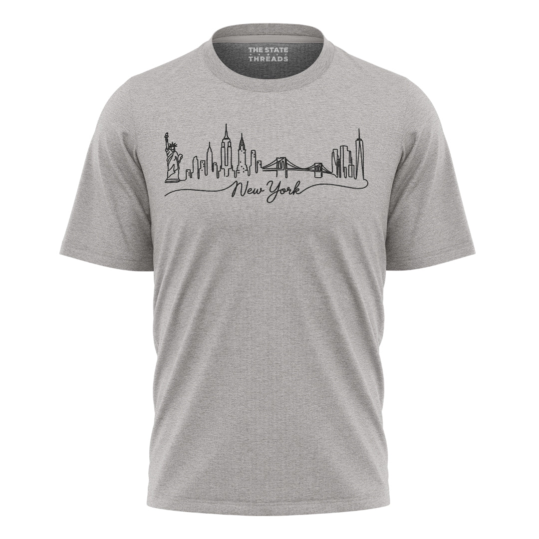 New York Skyline Minimalist Line Art Shirt