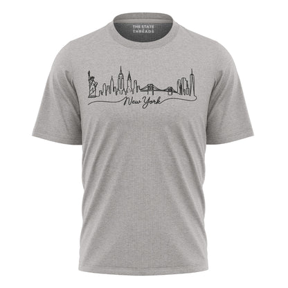 New York Skyline Minimalist Line Art Shirt