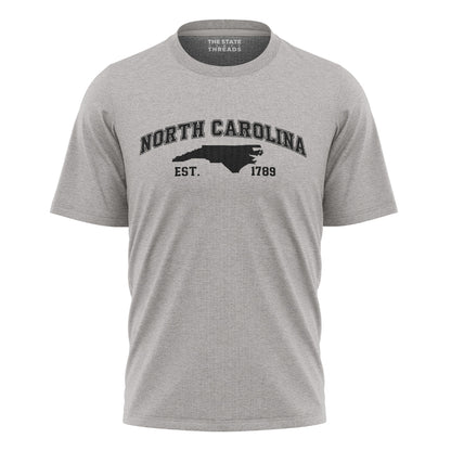 North Carolina State Map EST 1789 Collegiate Shirt