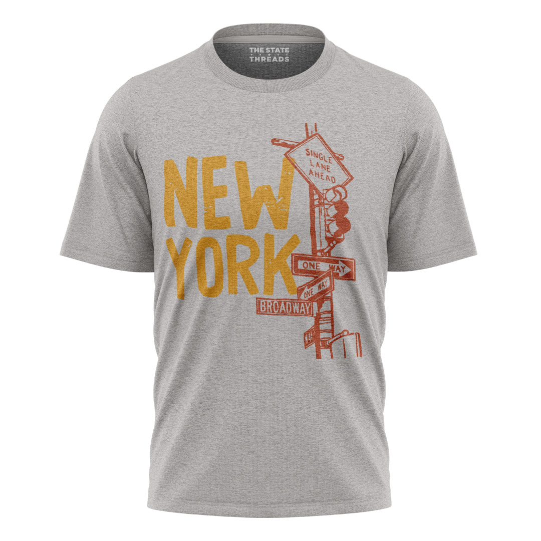 New York Broadway Street Signs Aesthetic Vintage Shirt
