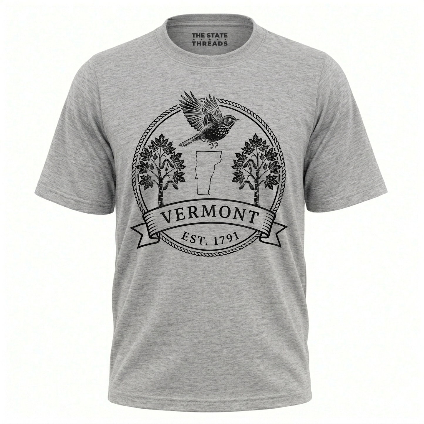 Vermont Hermit Thrush Sugar Maple State Emblem Shirt