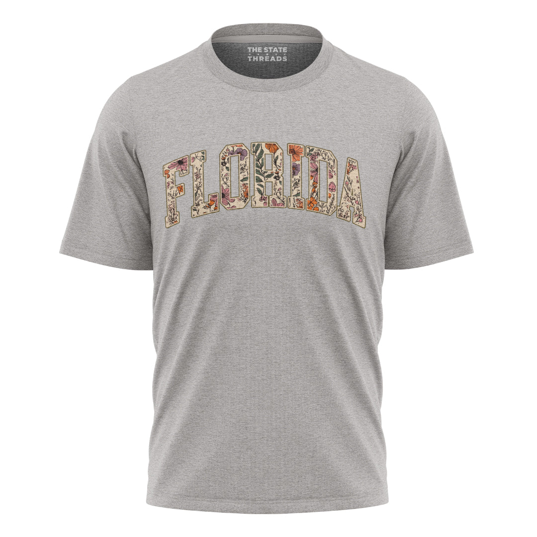 Florida Floral Varsity Preppy Sunshine State Vintage Shirt